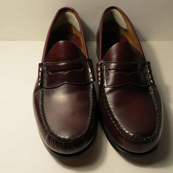 Bass cordovan penny loafers Clearance